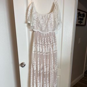 Floor length Vici Dolls White dress NWT